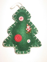 Craft Ideas  Felt on Felt Christmas Tree Ornament